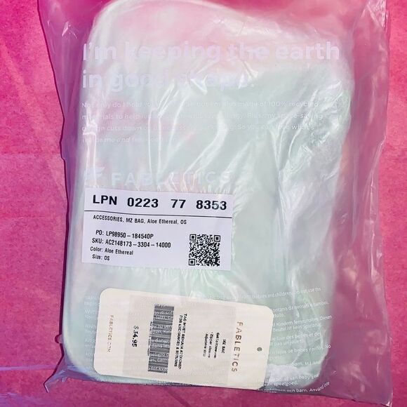 Fabletics MZ Mini Shoulder Bag Aloe Ethereal Tie-Dye Print Adjustable Strap - Picture 7 of 16